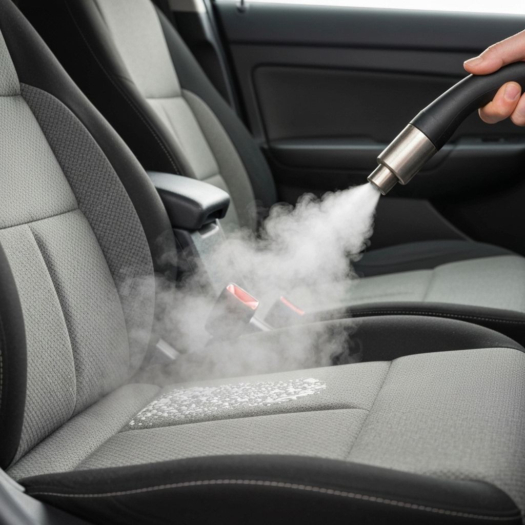 Professional car steam cleaning equipment and process