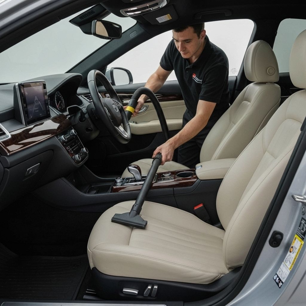 Professional interior detailing and vacuuming