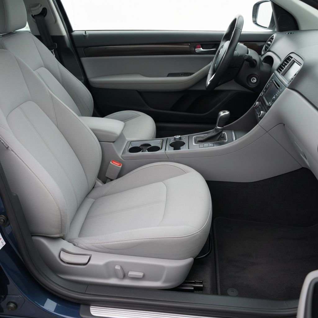 Car interior after professional stain removal